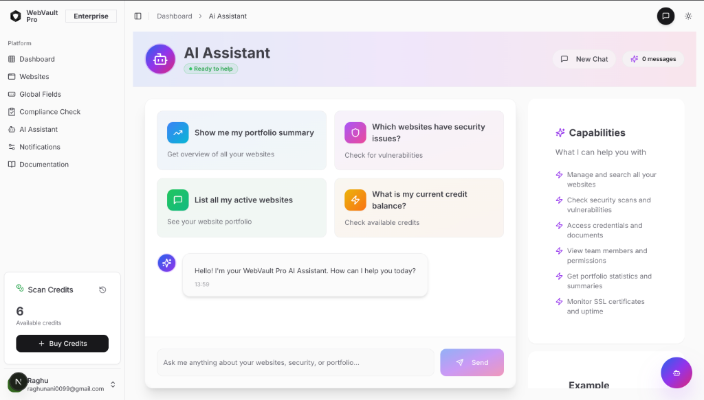 AI Assistant Dashboard